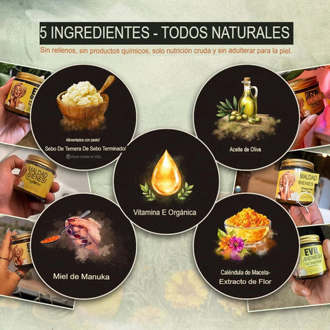 Image of EVIL GOODS®- BÀLSAMO DE MIEL Y SEBO DE RES ANTI-ENVEJECIMIENTO
