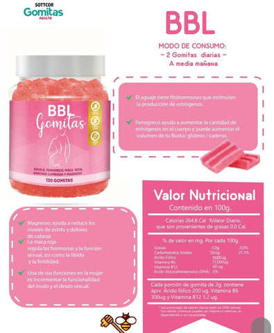 Image of GOMITAS DE AGUAJE BBL / Envió gratis